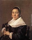 Frans Hals Famous Paintings - Portrait of a Seated Woman (presumedly Maria Vernatti)